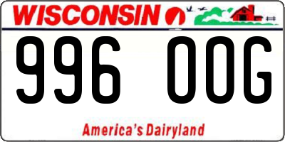 WI license plate 996OOG