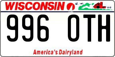 WI license plate 996OTH