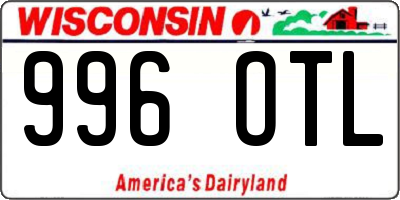 WI license plate 996OTL