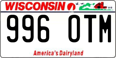 WI license plate 996OTM