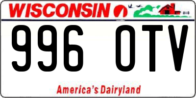 WI license plate 996OTV