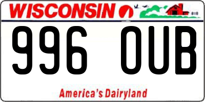 WI license plate 996OUB