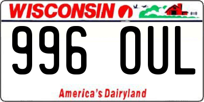 WI license plate 996OUL