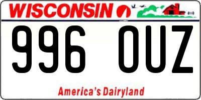 WI license plate 996OUZ
