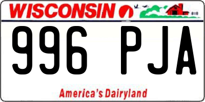 WI license plate 996PJA