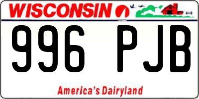 WI license plate 996PJB