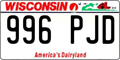 WI license plate 996PJD