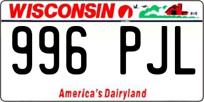 WI license plate 996PJL
