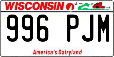 WI license plate 996PJM