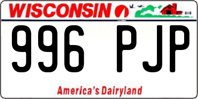 WI license plate 996PJP