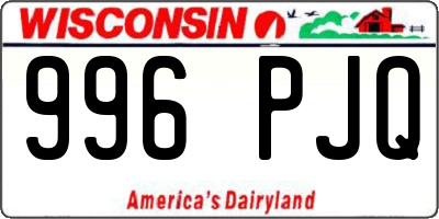 WI license plate 996PJQ