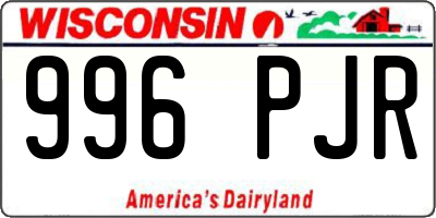 WI license plate 996PJR