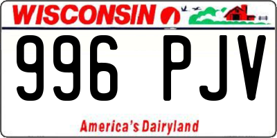 WI license plate 996PJV