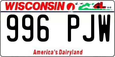 WI license plate 996PJW