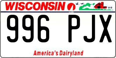 WI license plate 996PJX