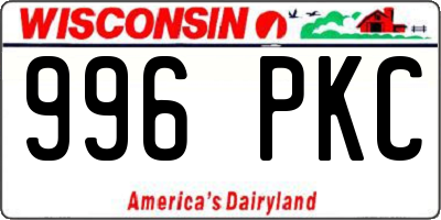 WI license plate 996PKC