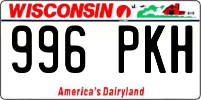 WI license plate 996PKH