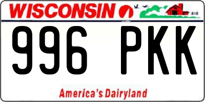 WI license plate 996PKK