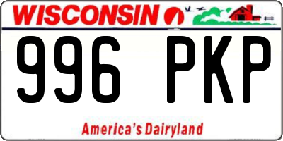 WI license plate 996PKP