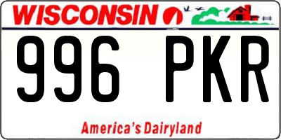 WI license plate 996PKR