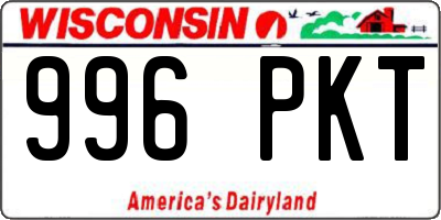 WI license plate 996PKT