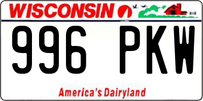 WI license plate 996PKW