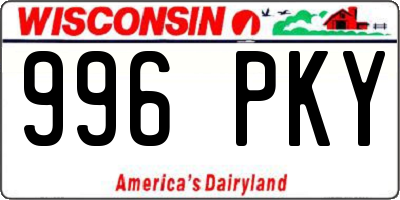 WI license plate 996PKY