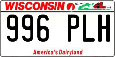 WI license plate 996PLH