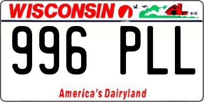 WI license plate 996PLL