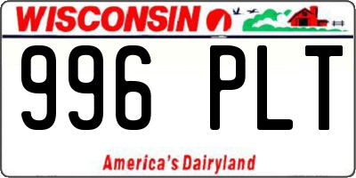 WI license plate 996PLT