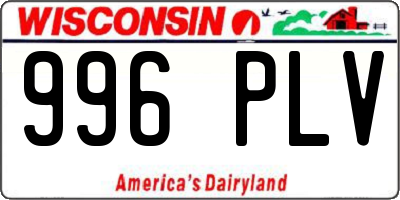 WI license plate 996PLV