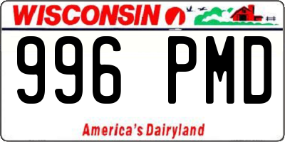 WI license plate 996PMD