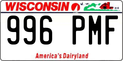 WI license plate 996PMF