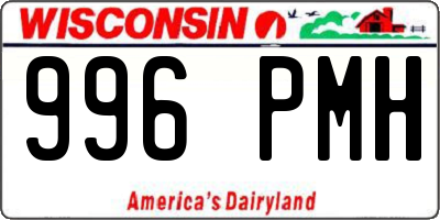 WI license plate 996PMH