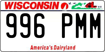 WI license plate 996PMM
