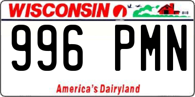 WI license plate 996PMN