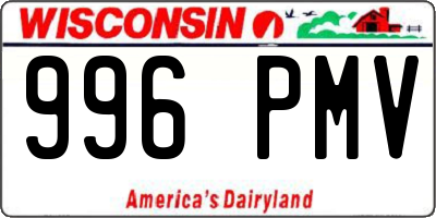 WI license plate 996PMV