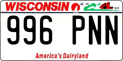 WI license plate 996PNN