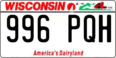 WI license plate 996PQH