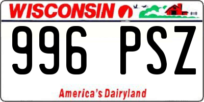 WI license plate 996PSZ