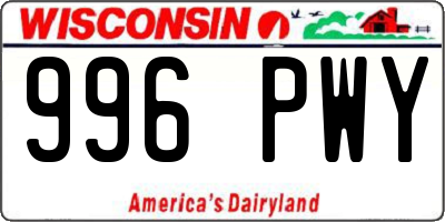 WI license plate 996PWY