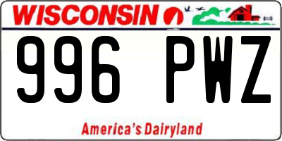 WI license plate 996PWZ