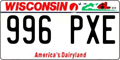 WI license plate 996PXE