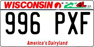 WI license plate 996PXF