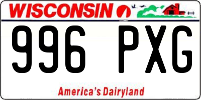 WI license plate 996PXG