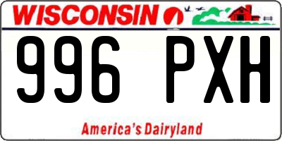 WI license plate 996PXH