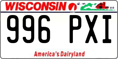 WI license plate 996PXI