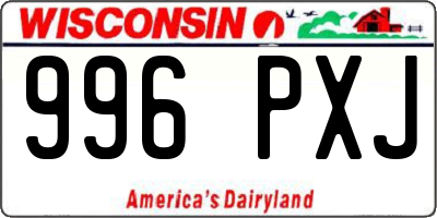 WI license plate 996PXJ