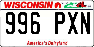 WI license plate 996PXN