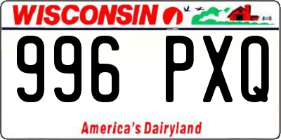 WI license plate 996PXQ